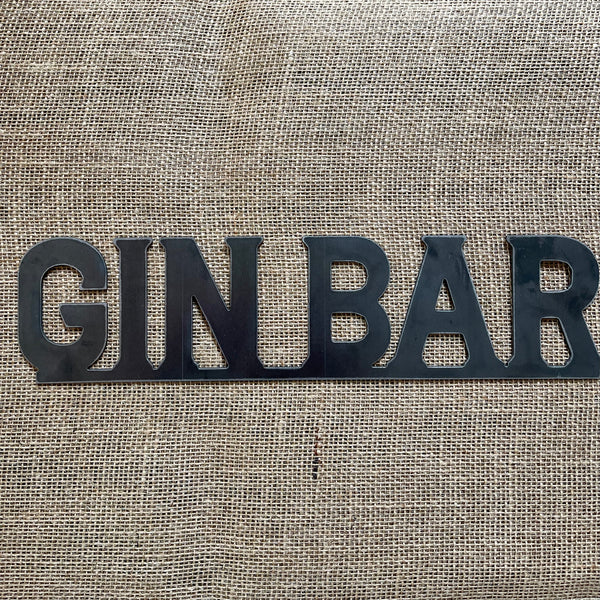 ‘Gin Bar’ Metal Word Wall Art script sign