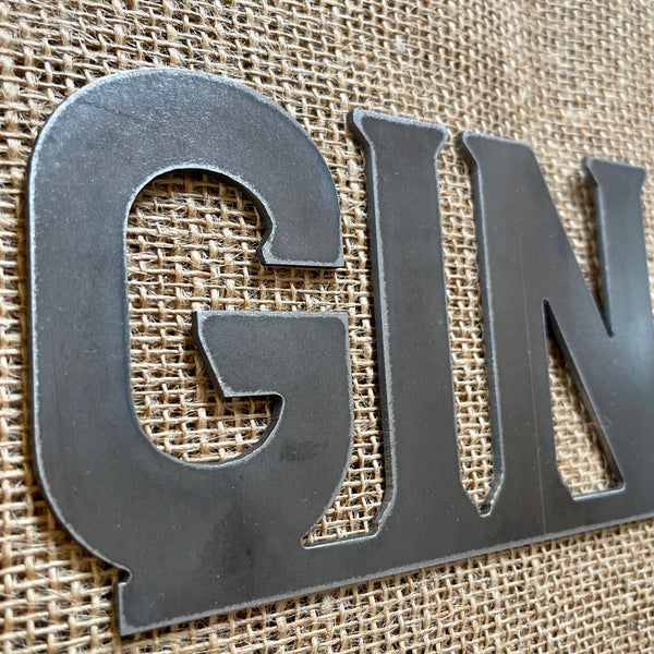 ‘Gin Bar’ Metal Word Wall Art script sign