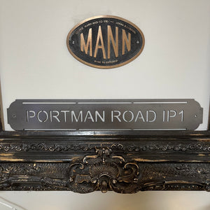 ‘Portman Road IP1’ Ipswich Town Football Club Metal Street Sign