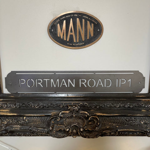 ‘Portman Road IP1’ Ipswich Town Football Club Metal Street Sign