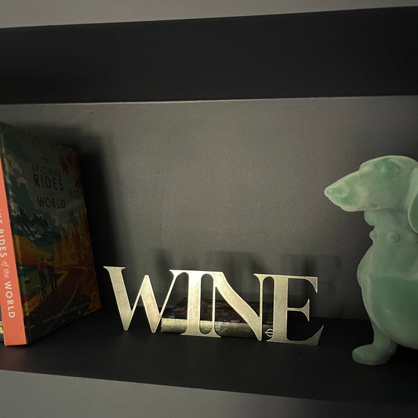 ‘Wine’ Metal Word Wall Art script sign