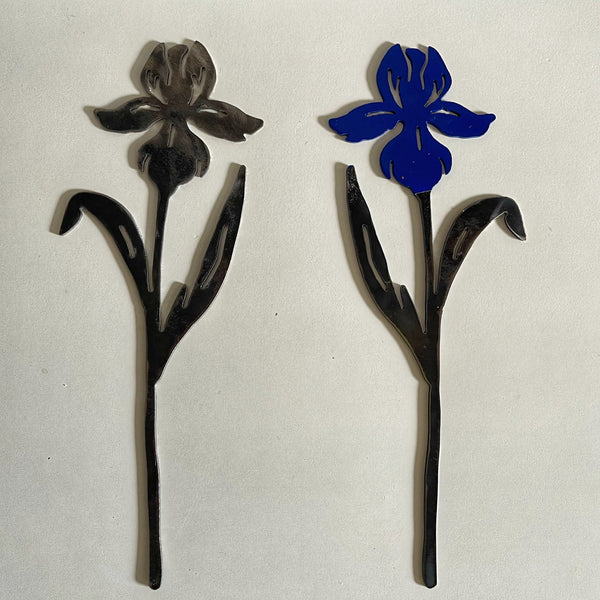 Single Iris Stem Everlasting Metal Flower