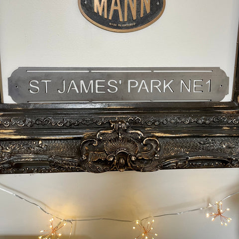 ‘St James’ Park NE1’ Newcastle United Football Metal Street Sign