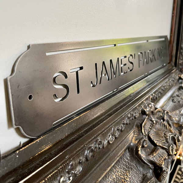 ‘St James’ Park NE1’ Newcastle United Football Metal Street Sign