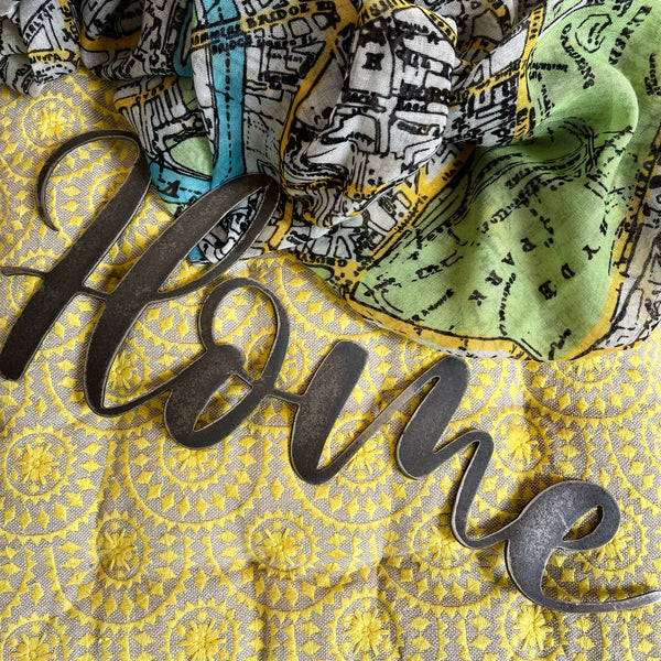 ‘Home’ Metal Word Sign Wall Art Plaque