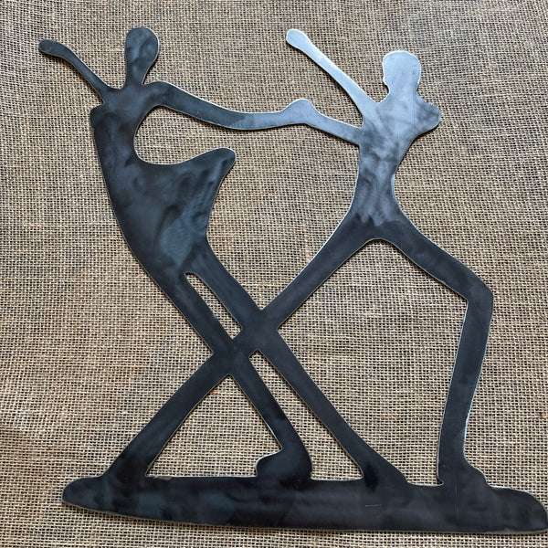 Metal Ballroom Jazz Dancers Wall Art Plaque