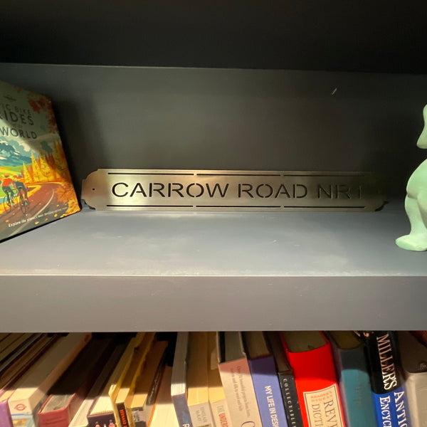 ‘Carrow Road NR1’ Norwich City Football Club Metal Street Sign