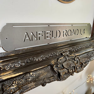 ‘Anfield Road L4’ Liverpool Football Club Metal Street Sign