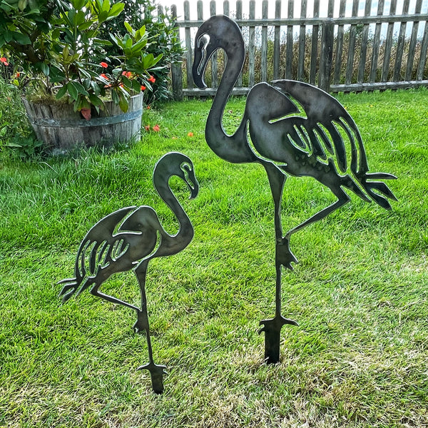 Flaming Flamingo Garden Stake