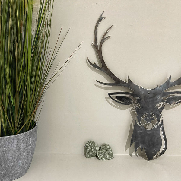 Large Metal Stags Head Metal Wall Art