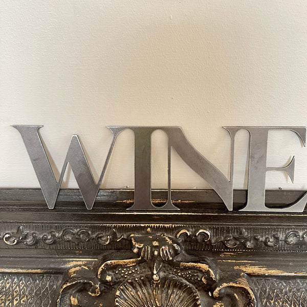 ‘Wine’ Metal Word Wall Art script sign