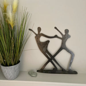 Metal Ballroom Jazz Dancers Wall Art Plaque