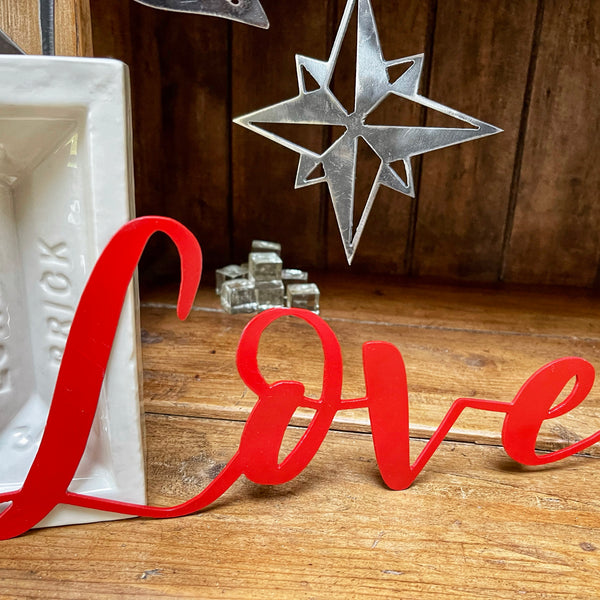 ‘Love’ Metal Word Wall Art script sign